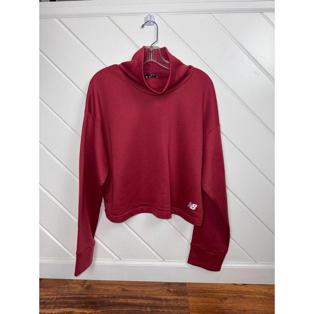 New Balance Cropped Cowl Neck Pullover XL
